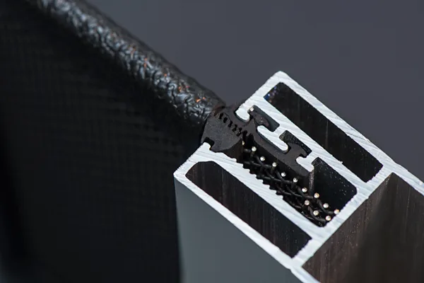 Close-up of Safe-T-Screen cut-resistant woven stainless steel security mesh